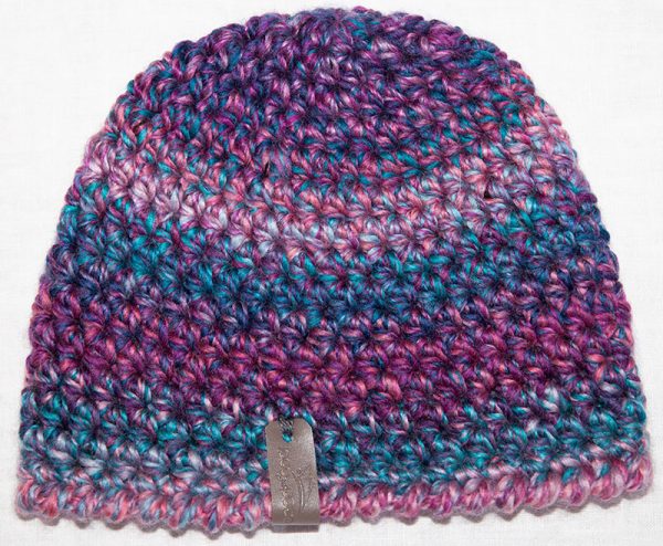 Crochet Simple Beanie Acrylic Blue Hat