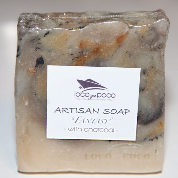 Biodegradable Artisan Soap "Fantasy" w Charcoal #44